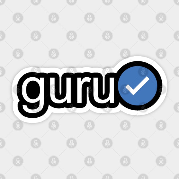 Verified Guru (White Text) Sticker by inotyler